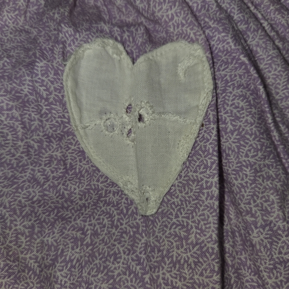 Vintage Handmade Chatty Cathy Doll Dress Purple Heart - Picture 3 of 7